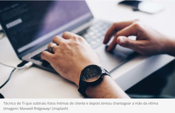 Técnico de informática que chantageou cliente com fotos íntimas é condenado
