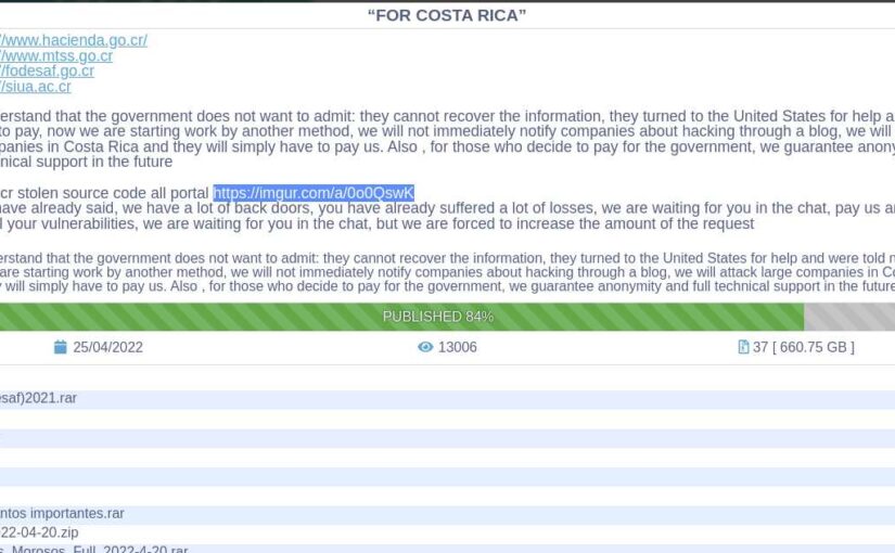 Costa Rica: ransomware ameaça todo o setor econômico