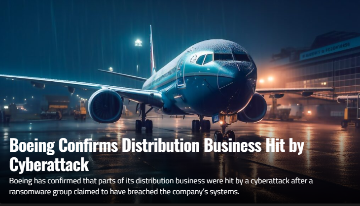 Boeing Confirms Distribution Business Hit by Cyberattack