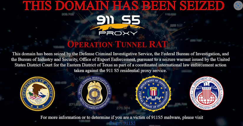 US dismantles 911 S5 botnet used for cyberattacks, arrests admin