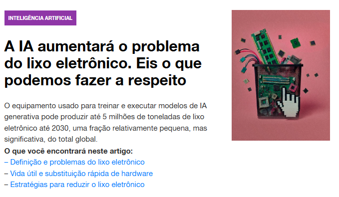 A IA aumentará o problema do lixo eletrônico. Eis o que podemos fazer a respeito
