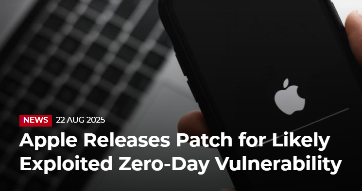 Apple lança patch para provável vulnerabilidade de dia zero explorada