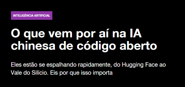 O que vem por aí na IA chinesa de código aberto