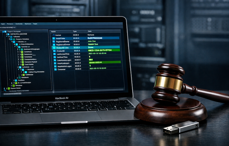 Forense no registro do Windows: extração de artefatos de execução e conectividade na investigação digital