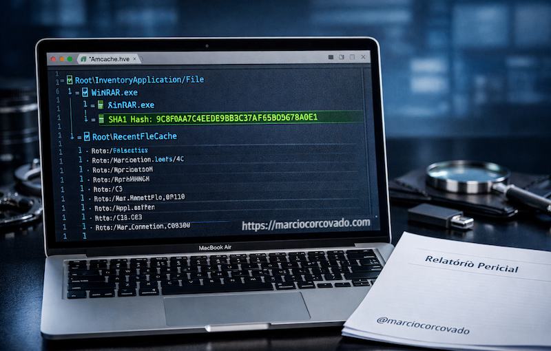 Análise forense do repositório Amcache.hve: extração de metadados de execução e validação Hash no Windows