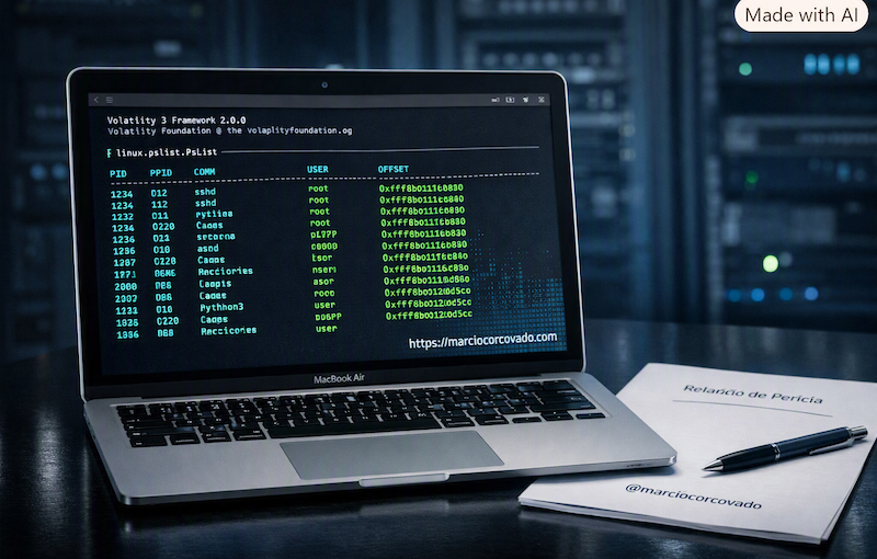 Computação forense de memória RAM em servidores Linux: extração de artefatos voláteis e análise de rootkits via Volatility 3