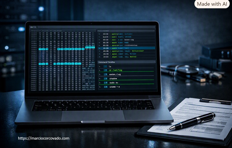 Computação forense em servidores Linux: parsing de históricos, análise de Auditd e extração de artefatos de memória em investigação de intrusões